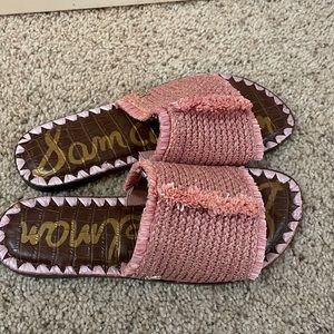 Sam Edelman pink slip on sandals